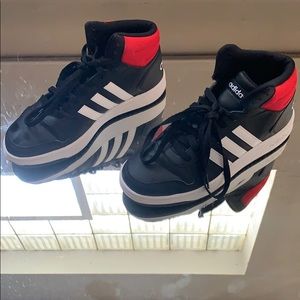 High top adidas shoes